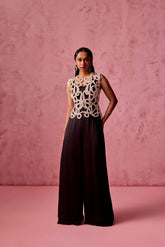 BLACK JUMP SUIT & WEAV JACKET