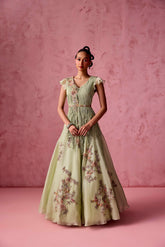 PISTA GREEN DORI TOP SKIRT BELT