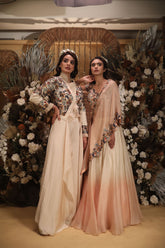 OMBRE SHADED LEHENGA WITH CAPE
