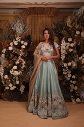 PISTACHIO SILK LEHENGA SET