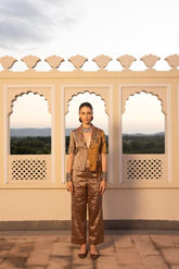 half and half side cutout tissue jacket set