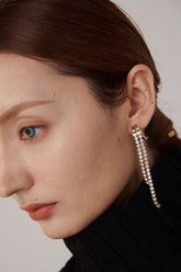 Aria Long CZ Earring