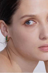 Green Mini Baguette Hoops