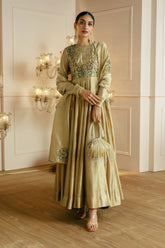 THREADWORK EMBROIDERED YOKE/ CHURI SLEEVES ANARKALI