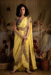 Pre stitched saree set