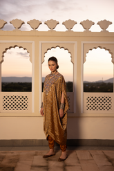 TISSUE SIDE COWL KAFTAN SET