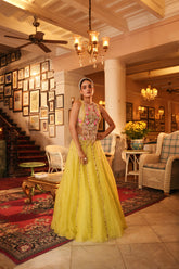 HAND EMBROIDERED FUN BLOUSE WITH PANNEL EMBROIDERED SKIRT