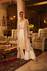 TONE ON TONE EMBROIDERED JACKET SET