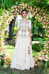 layered lehenga and jacket set