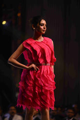 Fuchsia Ruffle Dress