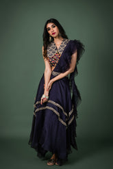 assymetrical skirt set