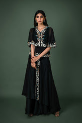 assymetrical skirt and jacket set