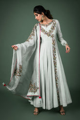 ice blue anarkali set