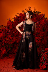 Black Boho jacket set