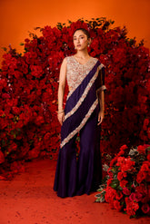 Purple Dori Palla Saree