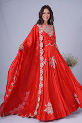 RED ANARKALI SET