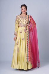 LIME GREEN ANARKALI SET