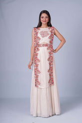 PLEATED SKIRT AND CAPE SET