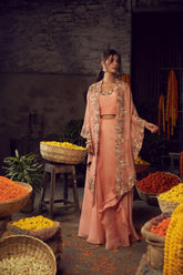 RUFFLE SKIRT AND CAPE SET