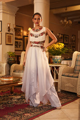 HAND EMBROIDERED shaded tunic set