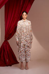 printed dori tassel raglan shirt set