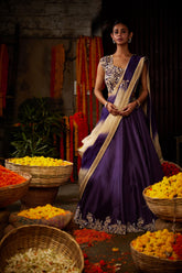 PURPLE LEHENGA SET