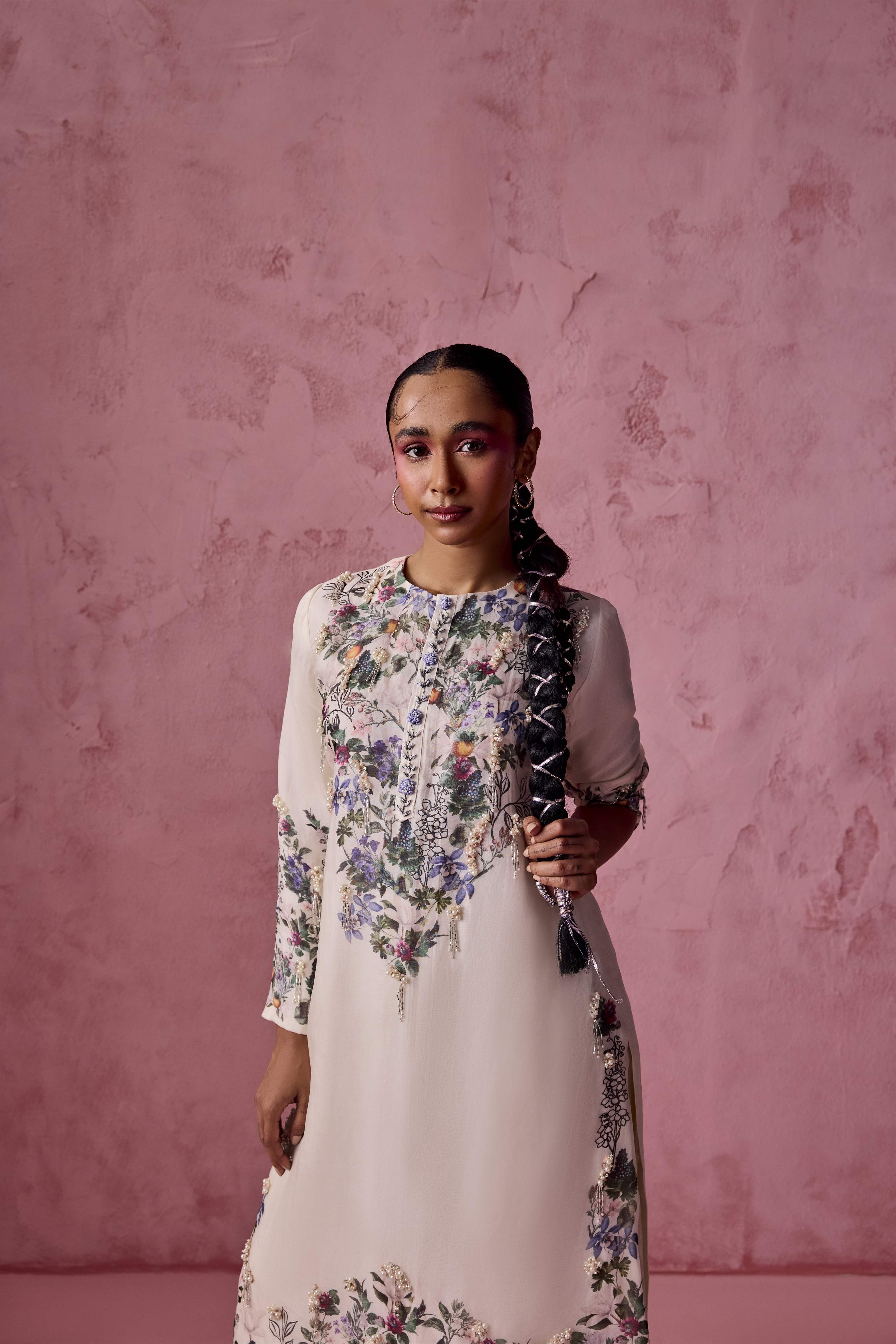 PRINTED KURTA WITH ORGANZA PANT