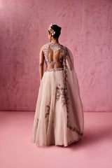 ROSE GOLD LEHANGA BLOUSE DUPATTA
