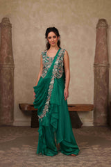 Emerald Green Sharara Set