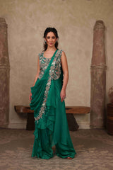 Emerald Green Sharara Set
