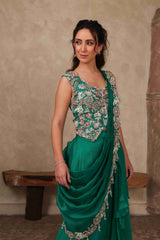 Emerald Green Sharara Set