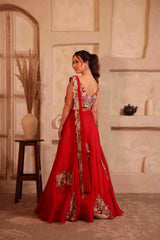 Half Jali Palla Lehanga Set