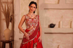 Half Jali Palla Lehanga Set