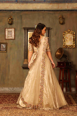 Pleated Dupatta Lehanga Set