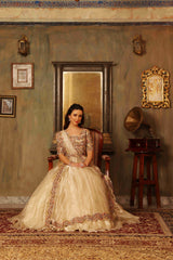 Pleated Dupatta Lehanga Set