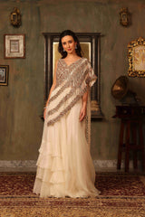 Dori Palla Drape Saree Set