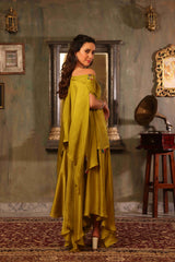 One Shoulder Cape Set