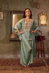 Teal Blue Kaftan Set