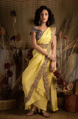Pre stitched saree set
