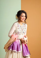 midi anarkali with sharara