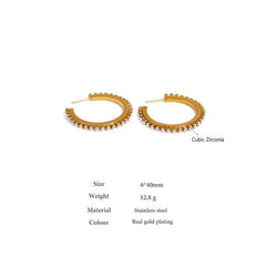 Veronica Studded Hoops
