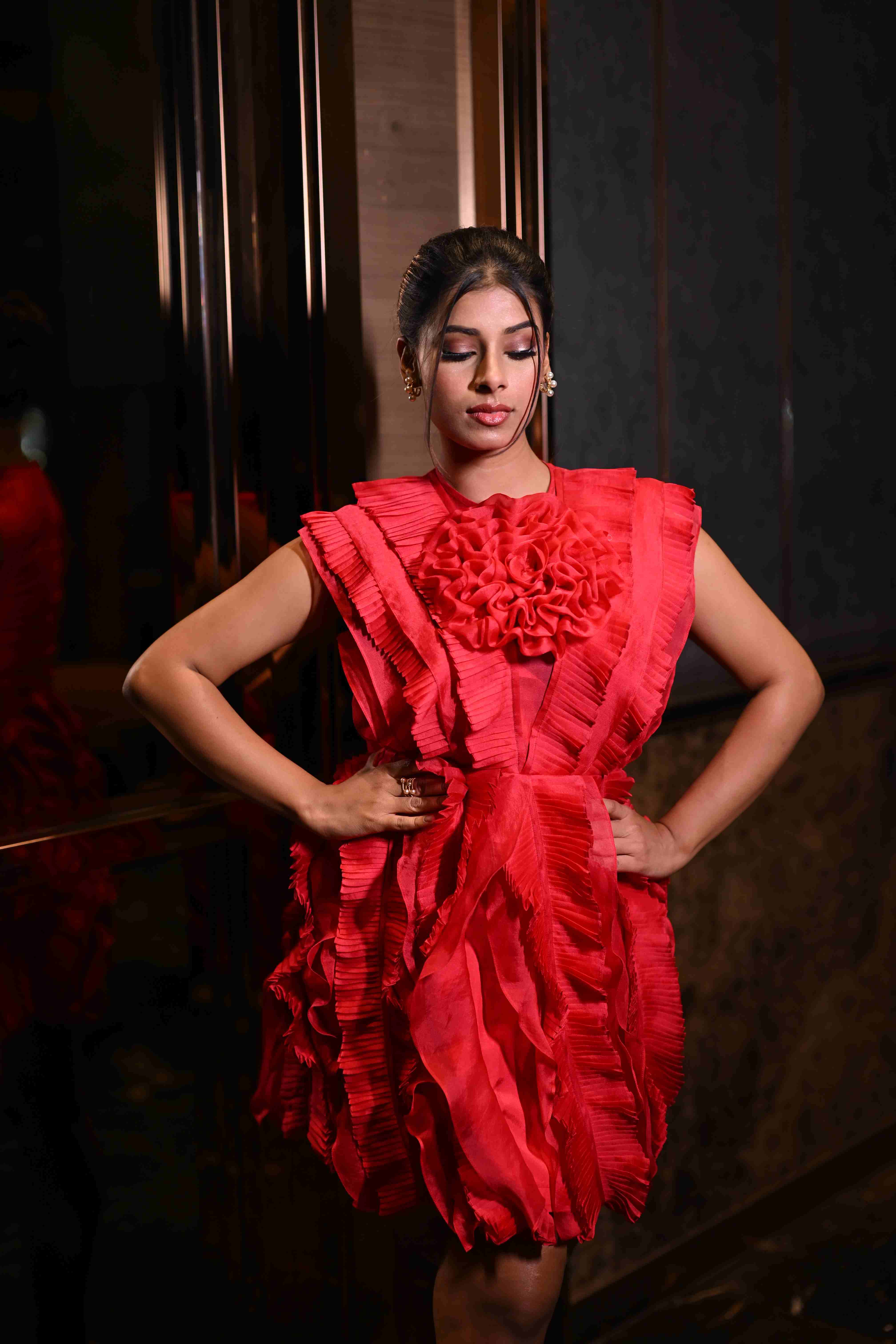 Coral Red Dress nehhanhata Coral Red Dress nehhanhata