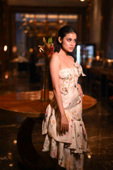 Garden Floral Printed Tube Dress