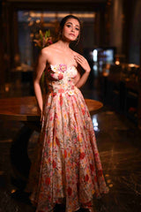 Tube Floral Printed Dress