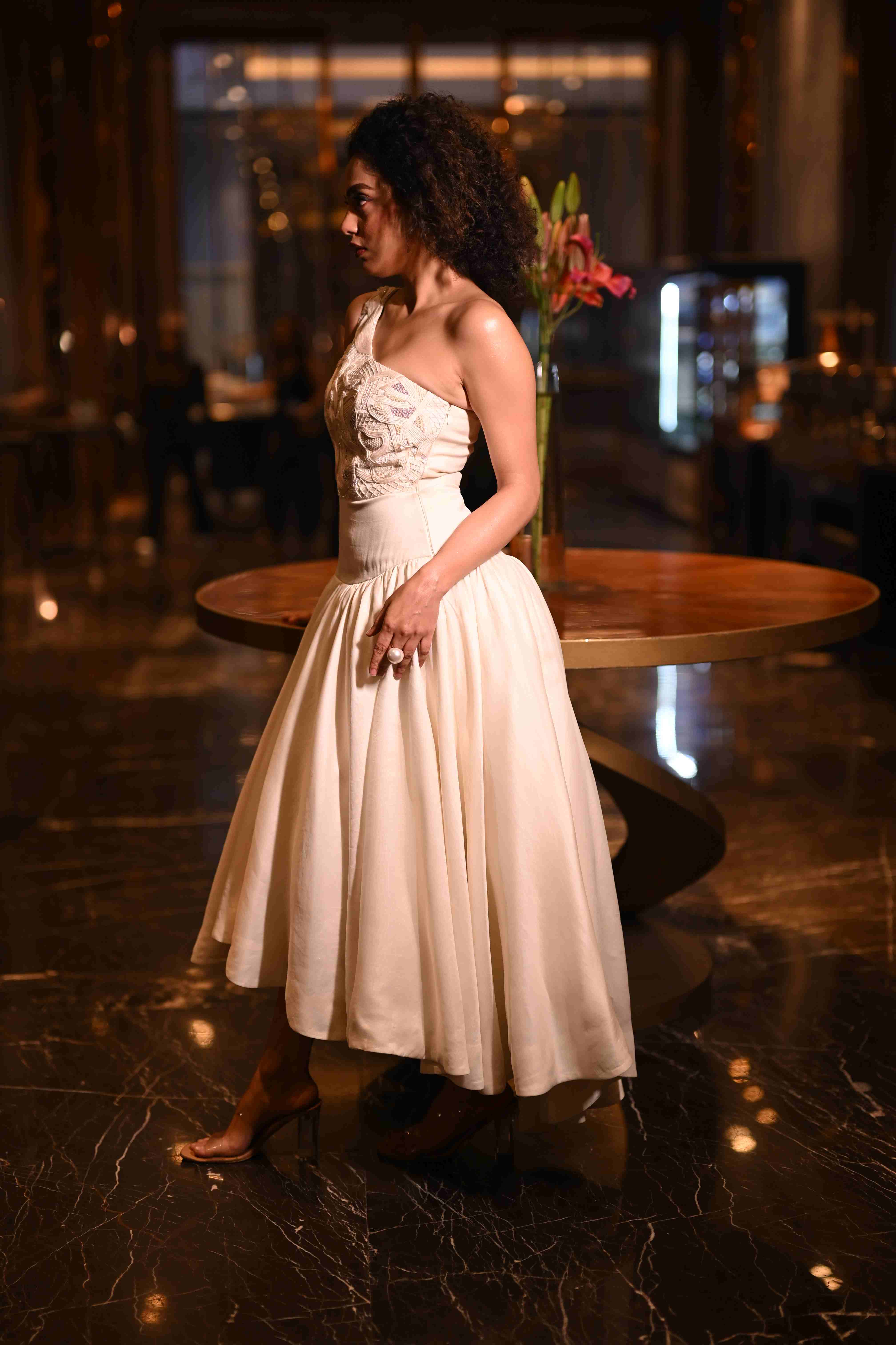 One Side Off Shoulder Dress
