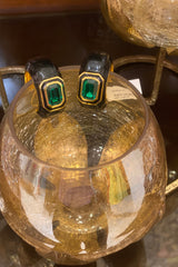 Kiya green stone hoop
