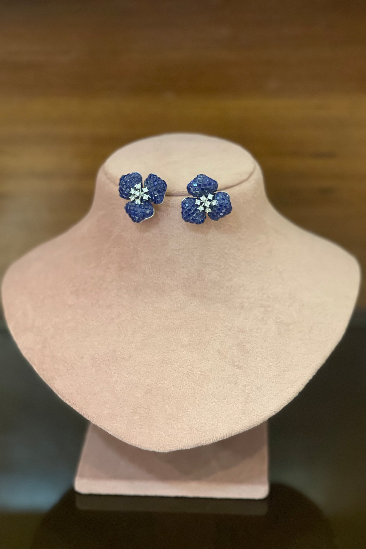 Kina blue studs
