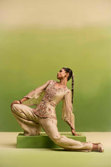 Tissue peplumtop & pant set