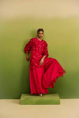 Pink Dori Pearl Emblished Kurta set
