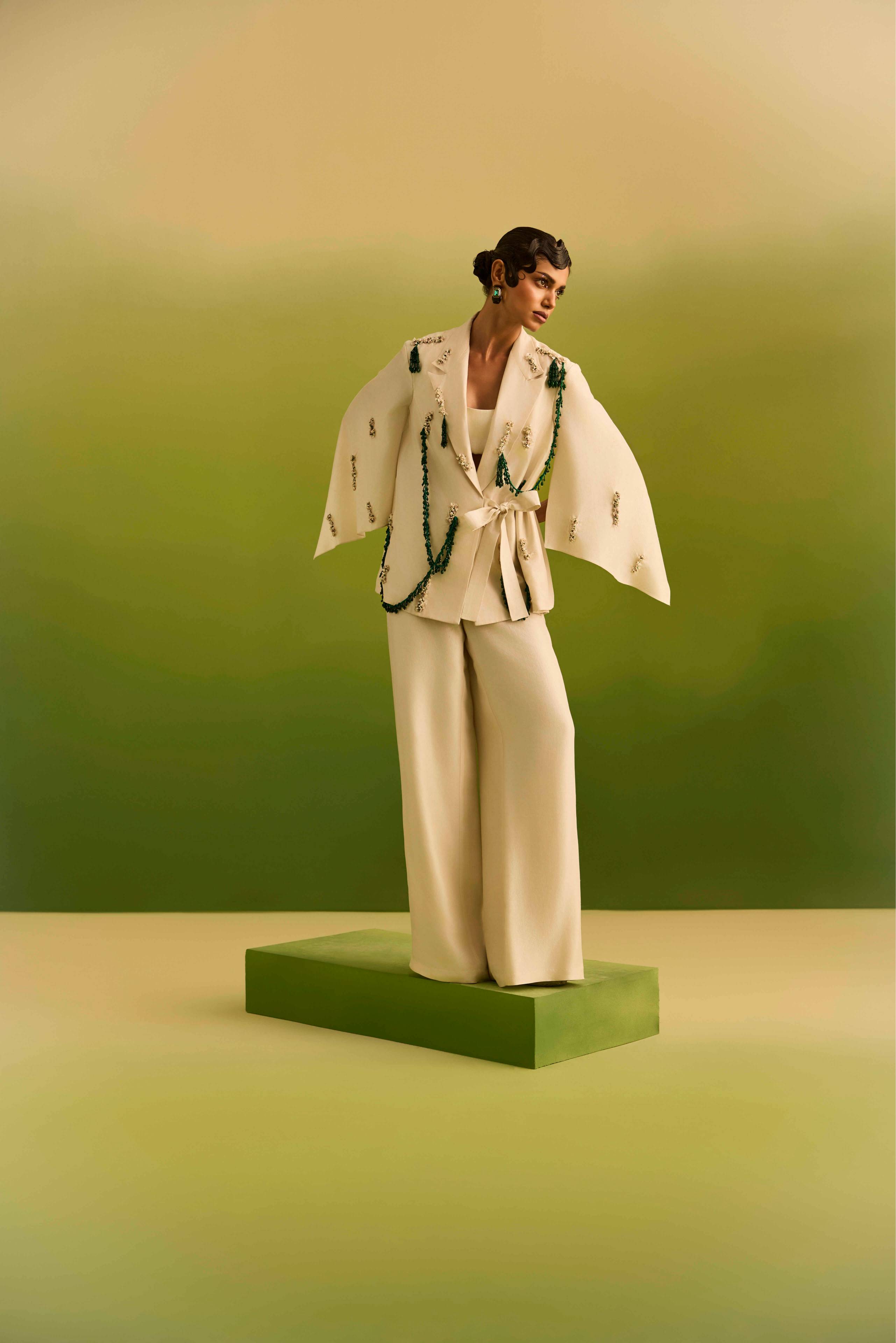 Ivory Pant Suit Set